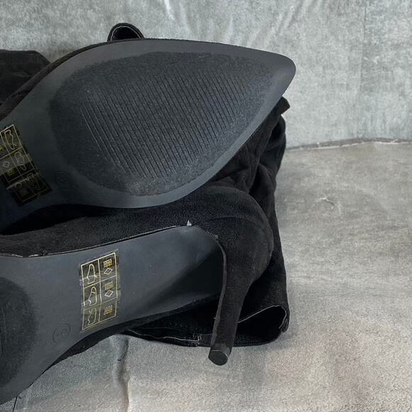 JOURNEE COLLECTION Women's Wide Calf Black Fantasia Over-The-Knee Stiletto Boots - Picture 8 of 10